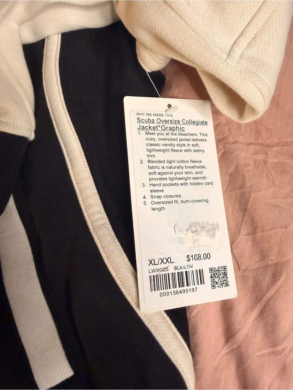 NWT Lululemon Scuba Oversized Collegiate Jacket Graphic XL/XXL